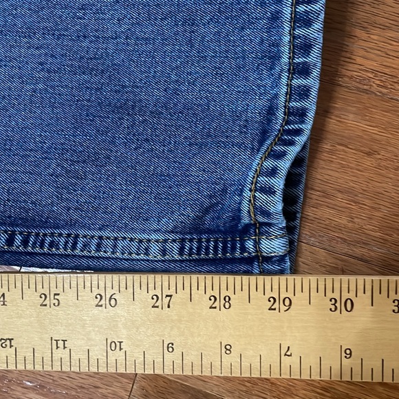 Levi’s 505 Tag Size 34 x 33 Blue Jeans Five Pocket Zip Fly Straight Leg Mid Rise - Picture 10 of 13
